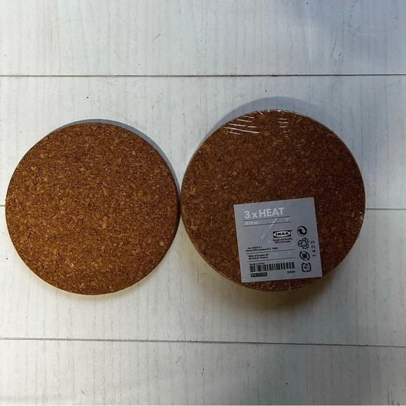 NWT IKEA 3X Heat Cork Trivet 7” (Lot of 4) - Picture 1 of 4